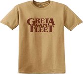 Greta Van Fleet Heren Tshirt -XL- Logo Geel