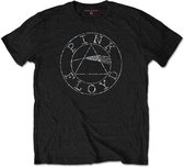 Pink Floyd Heren Tshirt -M- Circle Logo Zwart