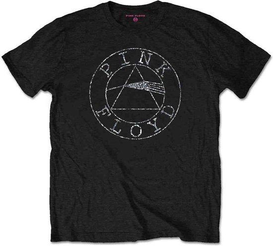 Pink Floyd - Circle Logo Heren T-shirt - M - Zwart