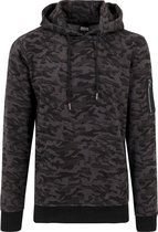 Heren Sweat Camo Bomber Hoody dark