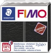 FIMO leather-effect boetseerklei 57 g zwart