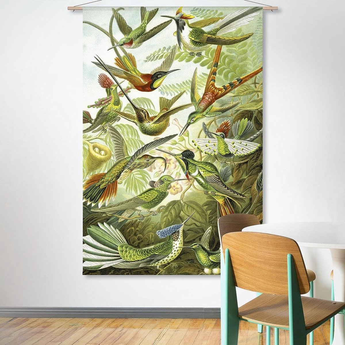Wandkleed Ernst Haeckel - Kolibries