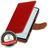 Bookwallet lederlook hoes Sony Xperia X Compact rood