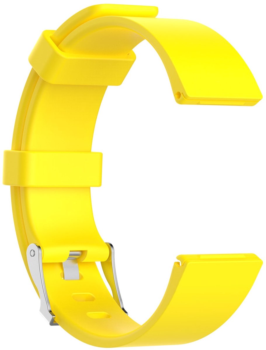watchbands-shop.nl Siliconen bandje - Fitbit Versa (Lite) - Geel - Small