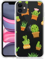 Geschikt voor Apple iPhone 11 Hoesje Happy Cactus - Designed by Cazy