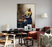 Het melkmeisje, Johannes Vermeer - Foto op Akoestisch paneel - 120 x 160 cm