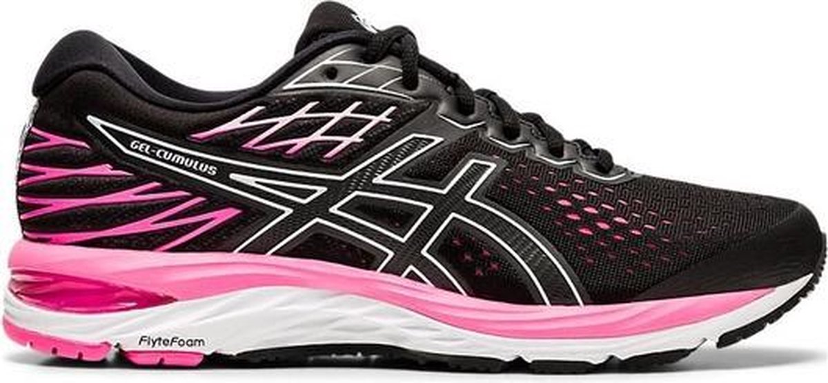 Asics Gel-Cumulus 21 hardloopschoenen dames zwart/roze \