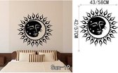 3D Sticker Decoratie Mooie zon en maan Etnische Boho Sunshine muur sticker Art Decor Sticker Vinyl Fashion muurstickers Home Decor slaapkamer - Sun19 / Large