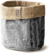 Plantenzak - Sizo Bag Jute Grey Ø 15 Cm