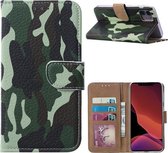 Xssive Hoesje voor Apple iPhone 11 (6.1 inch) - Book Case - Camouflage Print