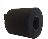 2x Zwart toiletpapier rol 140 vellen - Zwart thema feestartikelen decoratie - WC-papier/pleepapier
