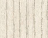 HOUTEN PLANKEN BEHANG - Creme Grijs Metallic - Industrieel behang - AS Creation Schön.Wohnen 9