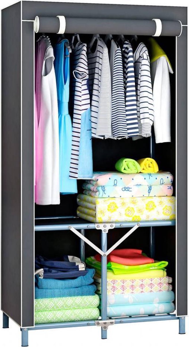 Practo-Home-Kledingkast-77x47x152-cm-grijs