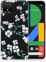 Back Cover Google Pixel 4 XL TPU Siliconen Hoesje Blossom White