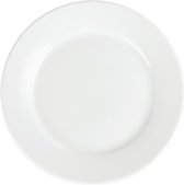 Olympia Whiteware borden met brede rand | 25 Ø cm | 12 Stuks
