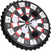 Relaxdays bierdop dartspel - magnetisch dartboard - drankspel - feest - met 6 dopjes