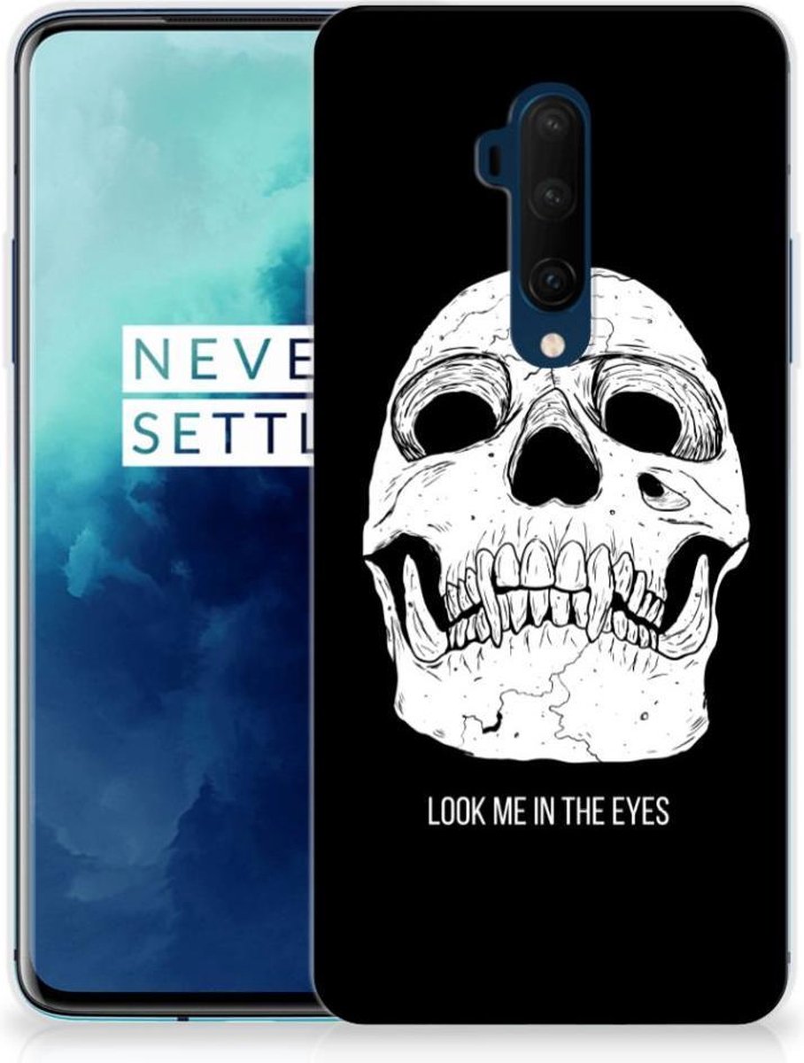 Back Cover voor Silicone Back Case OnePlus 7T Pro Skull Eyes