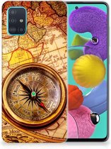 Siliconen Back Cover Geschikt voor Geschikt voor Samsung Galaxy A51 Kompas