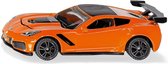 Siku Chevrolet Corvette Zr1 Staal 8,1 Cm Oranje/zwart (1534)