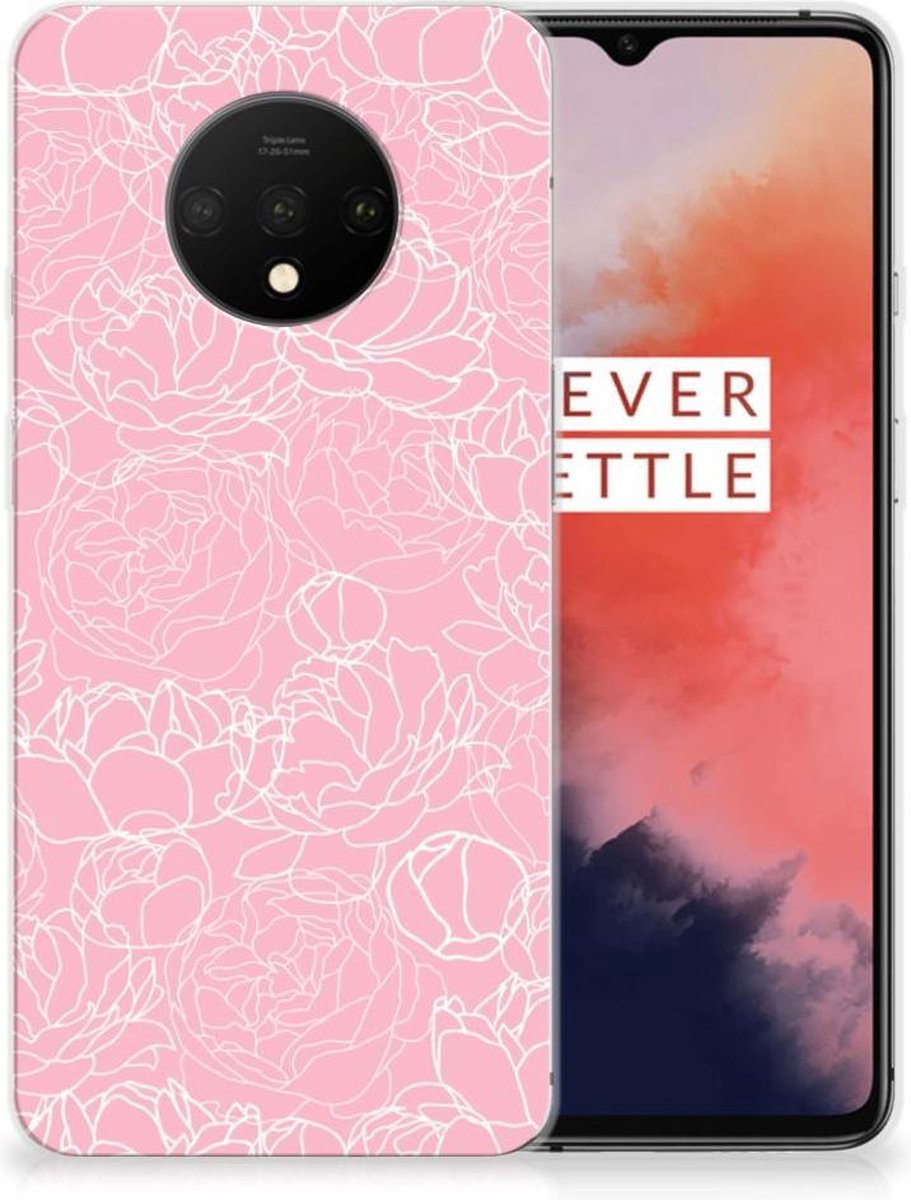 OnePlus 7T TPU Case White Flowers