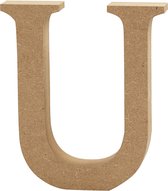 Letter, U, H: 13 cm, dikte 2 cm, 1 stuk