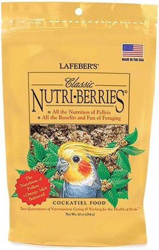Lafeber Nutri-Berries Classic - Binnenvogelvoer - Cockatiels 284 g