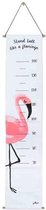 Groeimeter 70-140cm canvas Flamingo