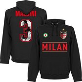 AC Milan Maldini 3 Gallery Team Hoodie - Zwart - S