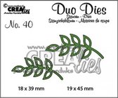 Crealies Duo Dies no. 40 blaadjes 8 19x45mm-18x39mm / CLDD40
