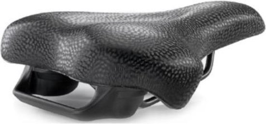 Sella Bici Comfort Velo VL-4125 Donna - Nera - 250x160 Mm Con Guide CR-MO