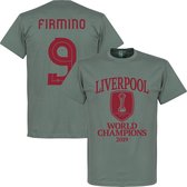 Liverpool World Club Champions 2019 Firmino 9 T-shirt - Grijs - L