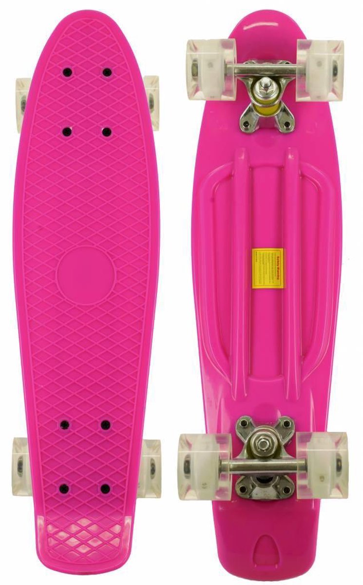 Sajan Skateboard - LED Wielen - 22.5 inch - Roze - Penny Board - Diverse  Kleuren | bol.com