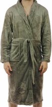 Tiseco heren badjas Uni Home studio  - S  - Taupe