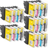 Print-Equipment Inkt cartridges / Alternatief 20 Brother LC 1100 Multipack XL  5 x (BK, C,M,Y) | Brother DCP 145C/ 165C/ 193C/ 195C/ 197C/ 365CN/ 373CW/