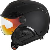 Mango Quota Free Skihelm met vizier | Total Black | Transp. Flash Red Mirror Cat.2 | Maat: 60 t/m 62 cm