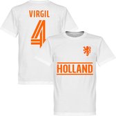 Nederlands Elftal Virgil Team T-Shirt - Wit - XS