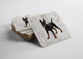 Hond Doberman Pinscher | Houten Onderzetters 6 Stuks