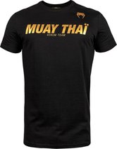 Venum Muay Thai VT T-Shirt - Katoen - Zwart - Goud - XL