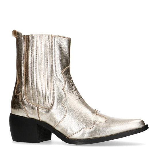 Manfield - Dames - Gouden western boots - Maat 39 | bol.
