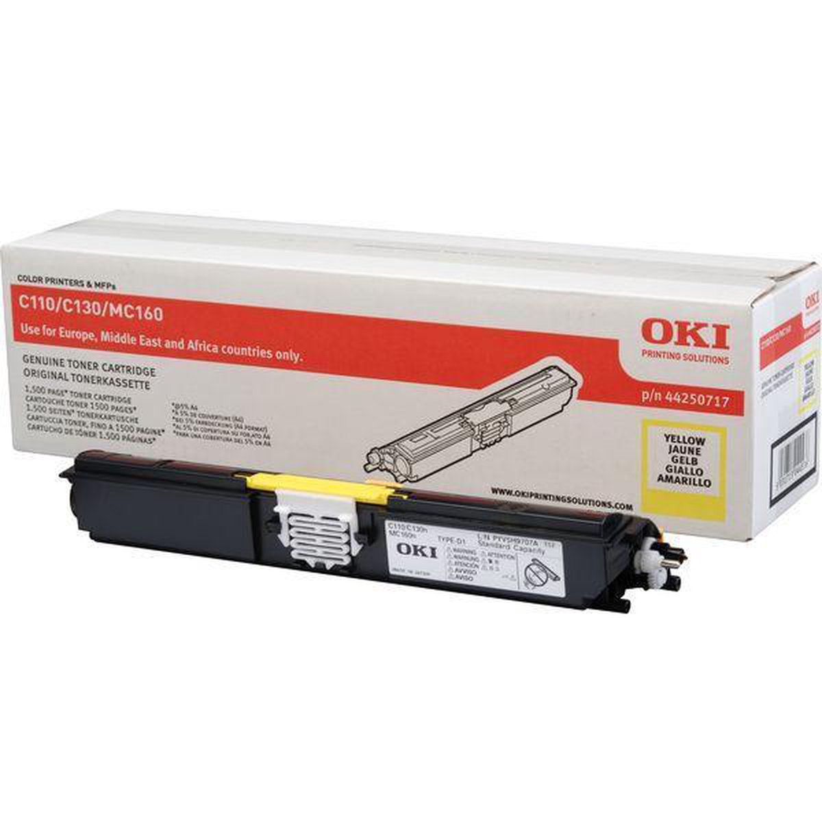 Oki Tonercartridge C110 Geel ( Origineel)