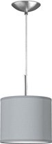 Home Sweet Home hanglamp Bling - verlichtingspendel Tube Deluxe inclusief lampenkap - lampenkap 20/20/17cm - pendel lengte 100 cm - geschikt voor E27 LED lamp - lichtgrijs