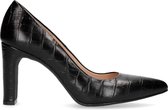 Sacha - Dames - Zwarte leren croco pumps - Maat 38