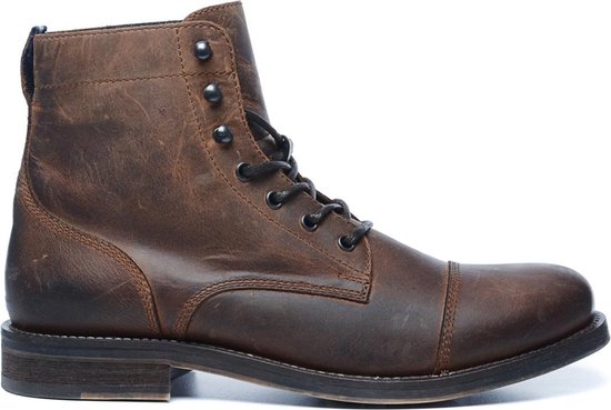 Sacha - Heren - Bruine veterboots met lining - Maat 42