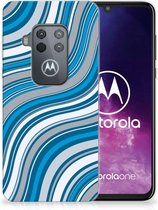 Motorola One Zoom TPU bumper Waves Blue
