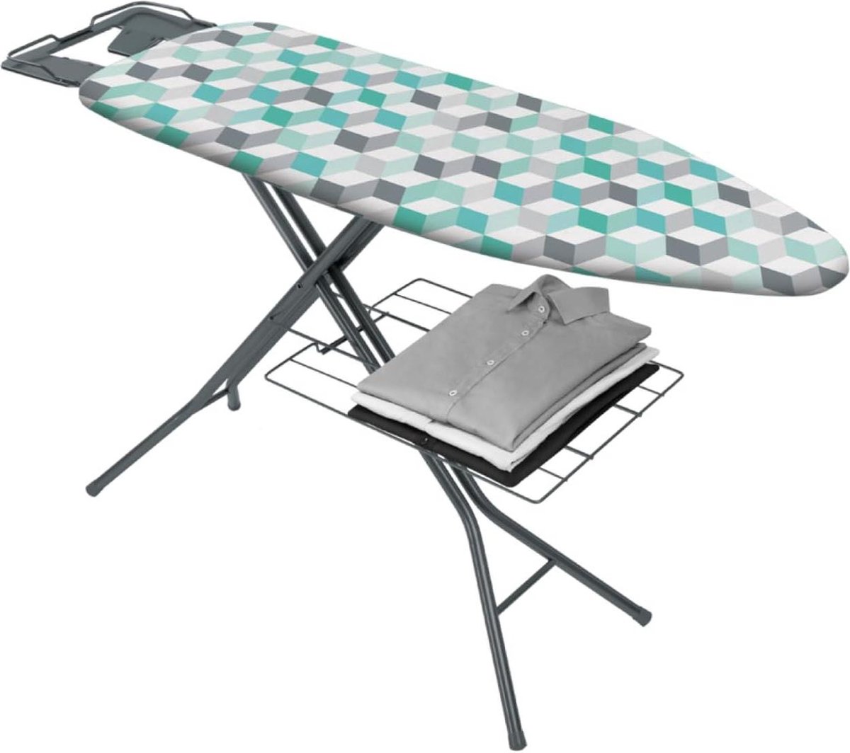 Bol.com Strijkplank 115 x 37 cm veelkleurig - Antares Cubos variant Strijkplank aanbieding