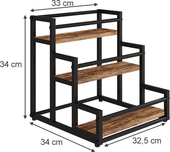 Vicco Opbergplank Fyrk, Eiken rustiek, 100 x 140 cm