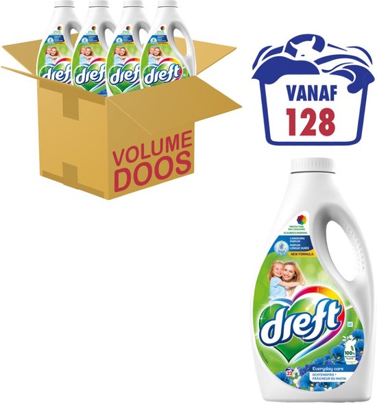 Dreft Vloeibaar Wasmiddel Ochtendfris - 4 x 1.6 l (128 wasbeurten)