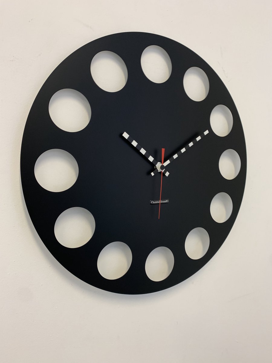 ChantalBrandO Wandklok MARAVAL Black XL Modern Design