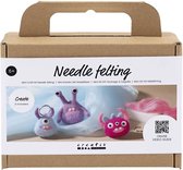 Creativ Company Mini Hobbyset Naaldvilten 3 Monsters diverse kleuren