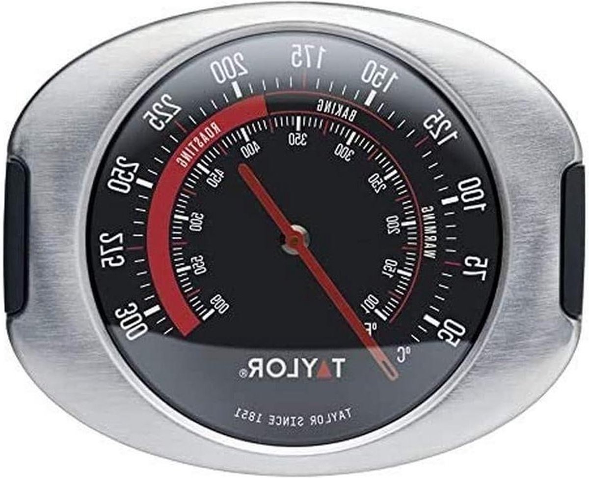 Pro Thermometer Met Clip 9 x 85 x 2 cm Roestvrij Staal - Zilver - Keukenthermometer Thermometer oven